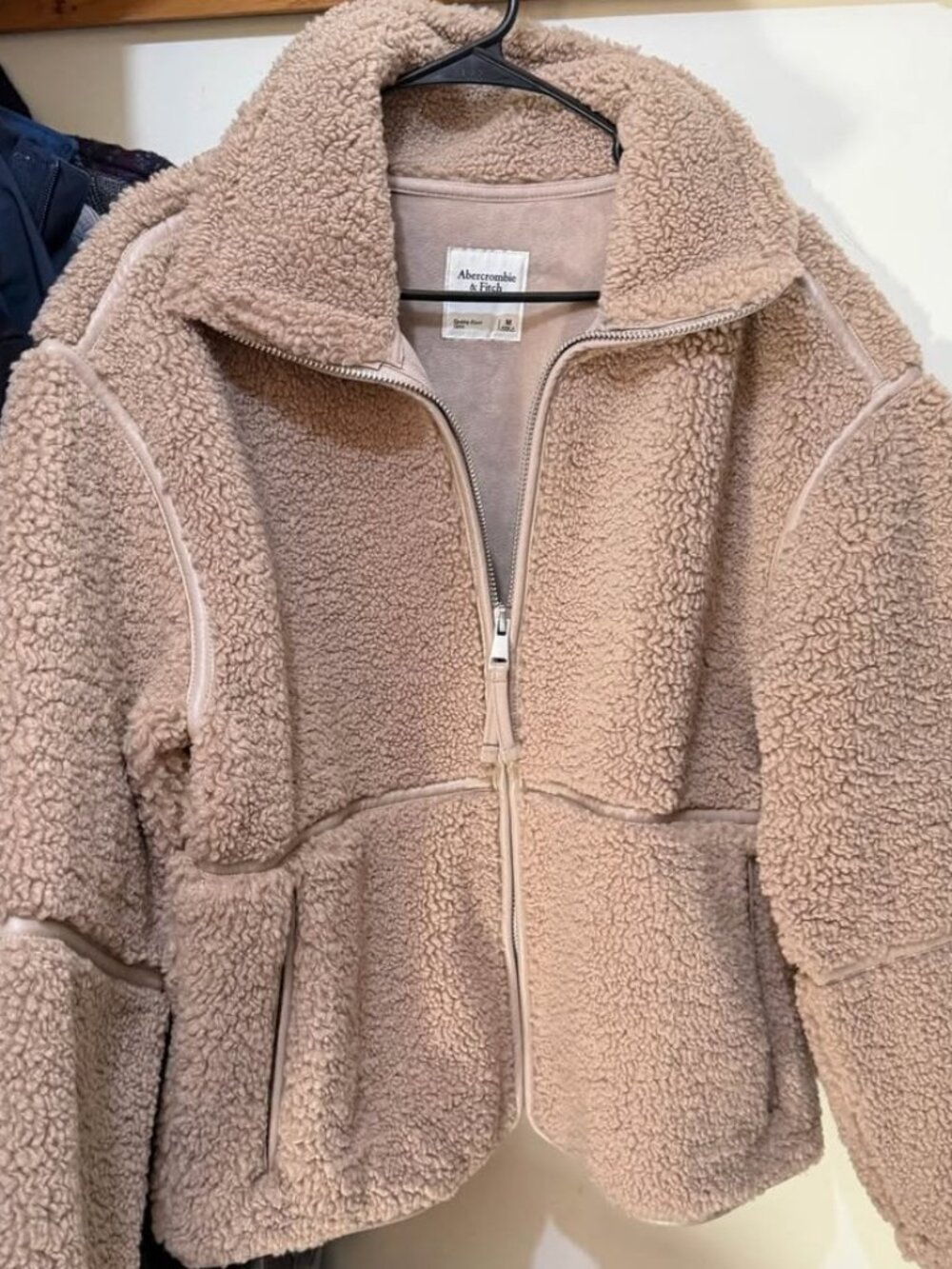 Abercrombie & Fitch Sherpa, teddy full zip! Womens medium.